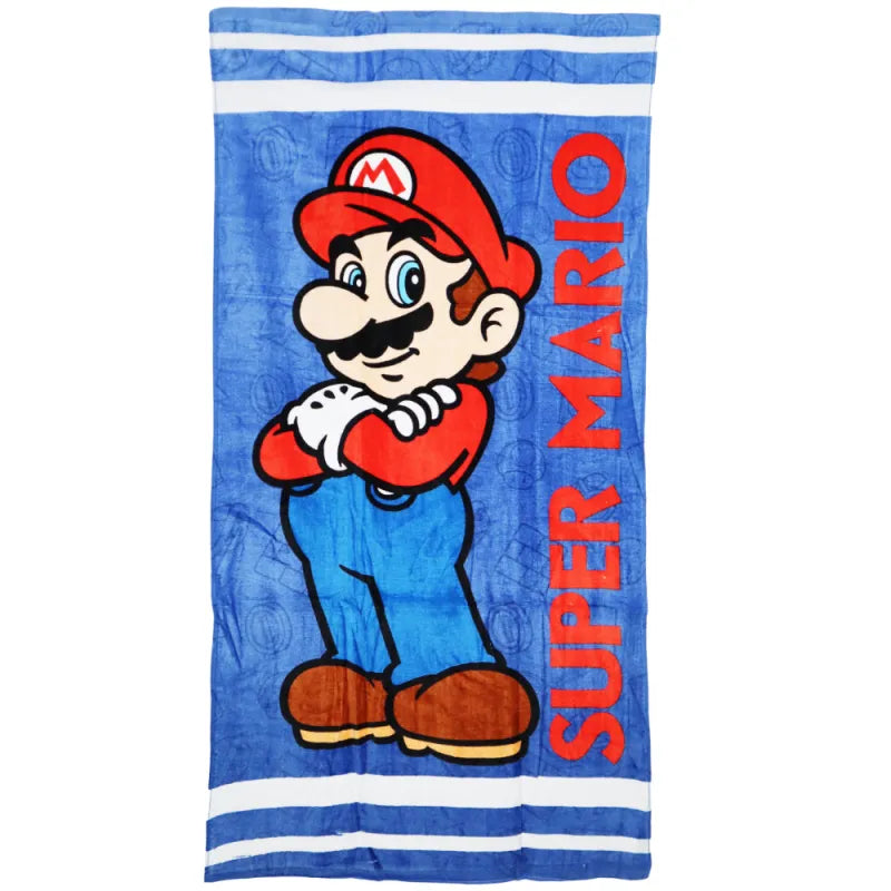 Super Mario Kinder Strandtuch Badetuch XL 70x140 cm 100% Baumwolle - WS-Trend.de