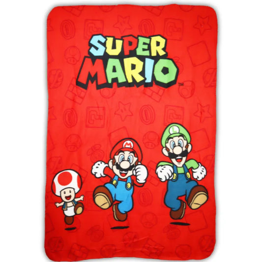 Super Mario Luigi Toady Kinder Fleecedecke leichte Kuscheldecke 100x140 cm - WS-Trend.de