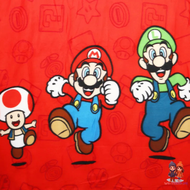 Super Mario Luigi Toady Kinder Fleecedecke leichte Kuscheldecke 100x140 cm - WS-Trend.de