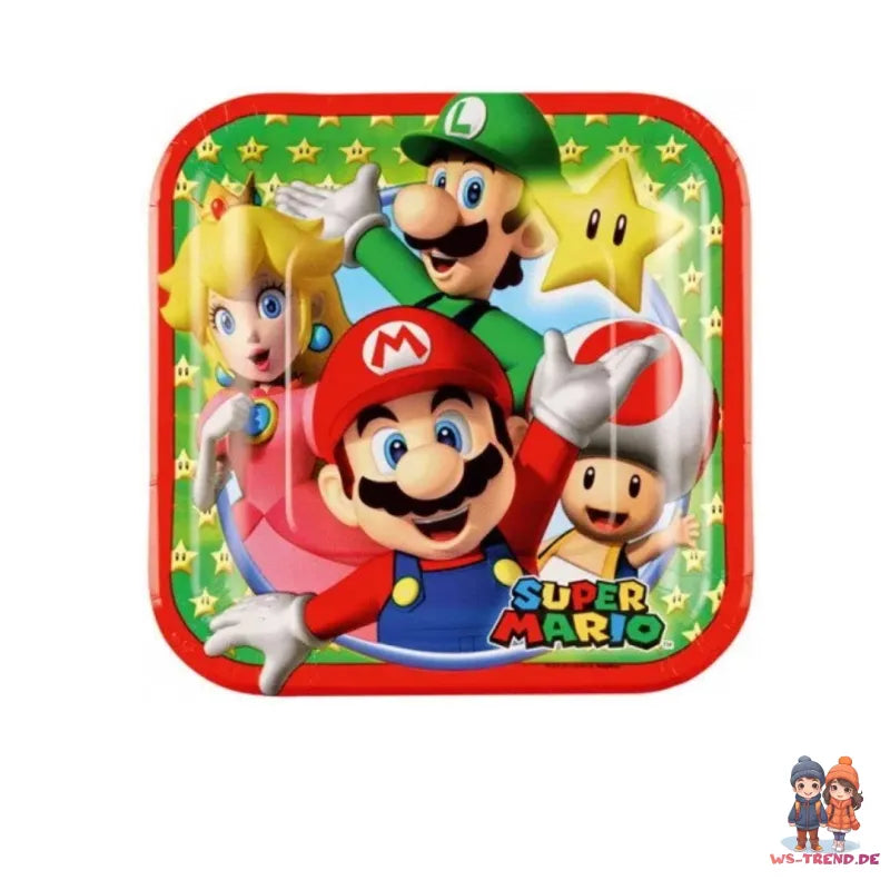 Super Mario Kinder Partyset Deko Set 36tlg. - WS-Trend.de Geburtstag 36tlg.Geschirr