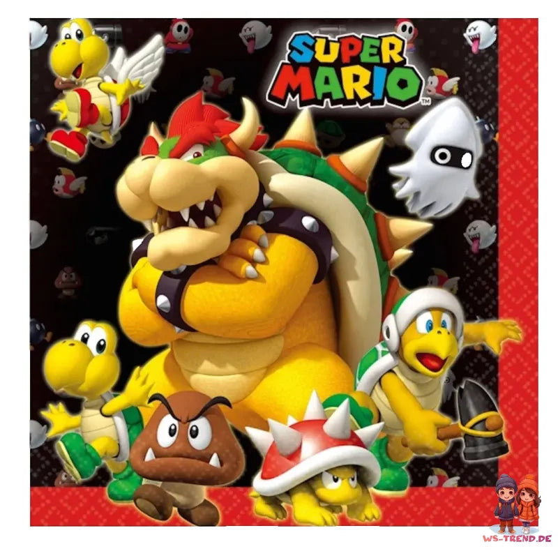 Super Mario Kinder Partyset Deko Set 36tlg. - WS-Trend.de Geburtstag 36tlg.Geschirr