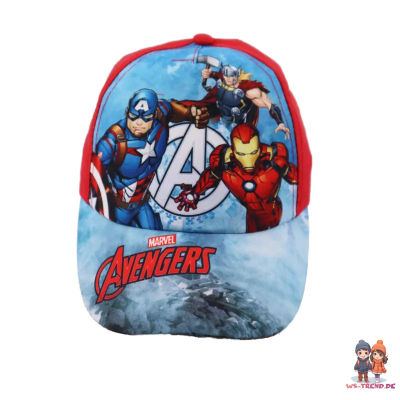 Marvel Avengers - Kinder Baseball Kappe Basecap - WS-Trend.de Jungen Mütze Thor Ironman Hulk Größe 52 54 56