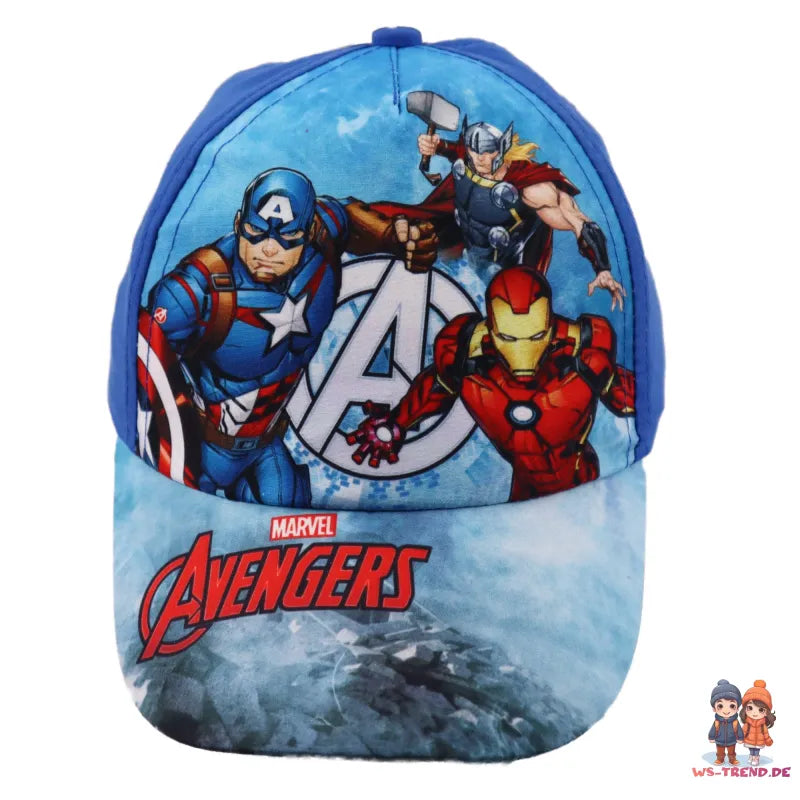 Marvel Avengers - Kinder Baseball Kappe Basecap - WS-Trend.de Jungen Mütze Thor Ironman Hulk Größe 52 54 56
