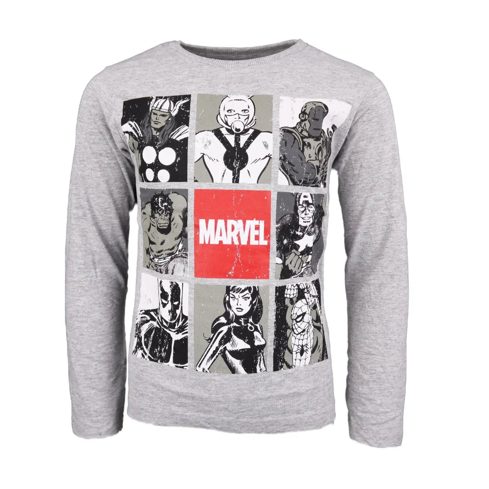 Marvel Avengers Kinder Langarm T-Shirt - WS-Trend.de Jungen Shirt Iron Man Hulk Thor 134-164