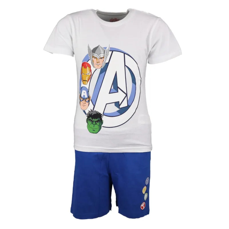 Marvel Avengers Kinder Schlafanzug Pyjama WS Trend.de kurz Sleepwear 104 134 baumwolle