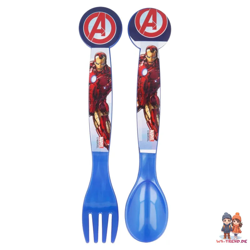 Marvel Avengers 4er Set Lunchbox mit Trinkbecher und Besteck - WS-Trend.de 4 teiliges Lunch - Brotdose
