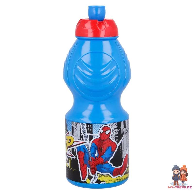 Marvel Spiderman 4 teiliges Set Lunchbox mit Trinkbecher und Besteck - WS-Trend.de Marcel Lunch - Brotdose - Trinkflasche