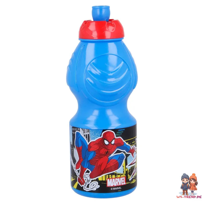 Marvel Spiderman 4 teiliges Set Lunchbox mit Trinkbecher und Besteck - WS-Trend.de Marcel Lunch - Brotdose - Trinkflasche