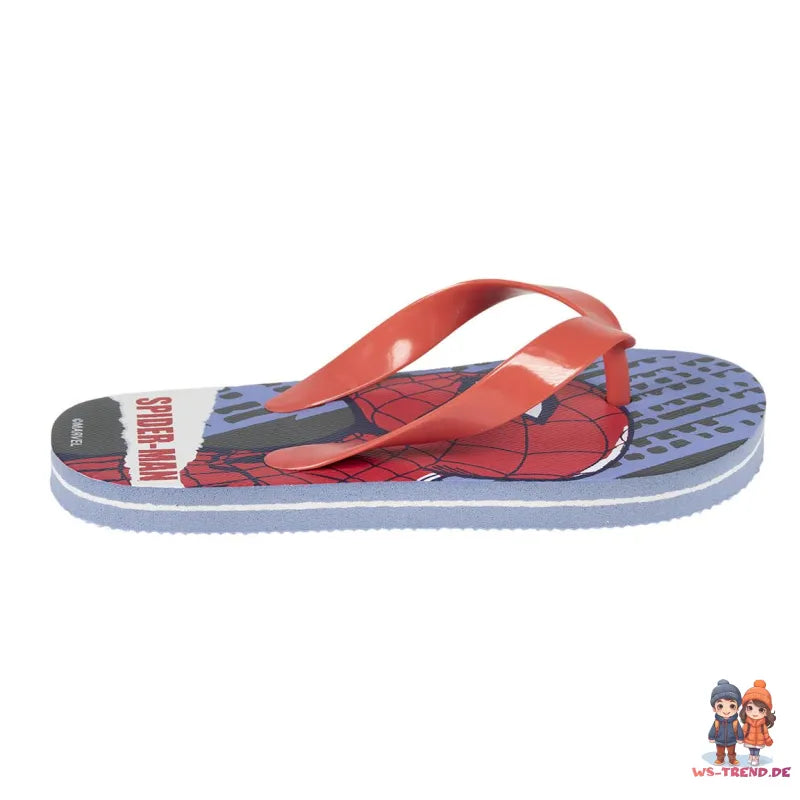 Marvel Spiderman Jungen Flip Flops - WS-Trend.de Zehentrenner - Kinder Sandalen - Latschen Blau