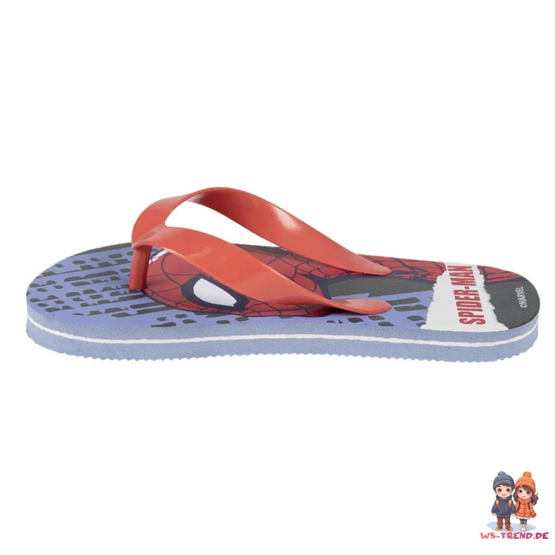 Marvel Spiderman Jungen Flip Flops - WS-Trend.de Zehentrenner - Kinder Sandalen - Latschen Blau