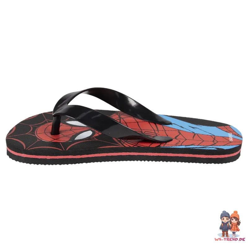 Marvel Spiderman Jungen Flip Flops - WS-Trend.de Zehentrenner - Kinder Flops- Badeschuhe Latschen Schwarz