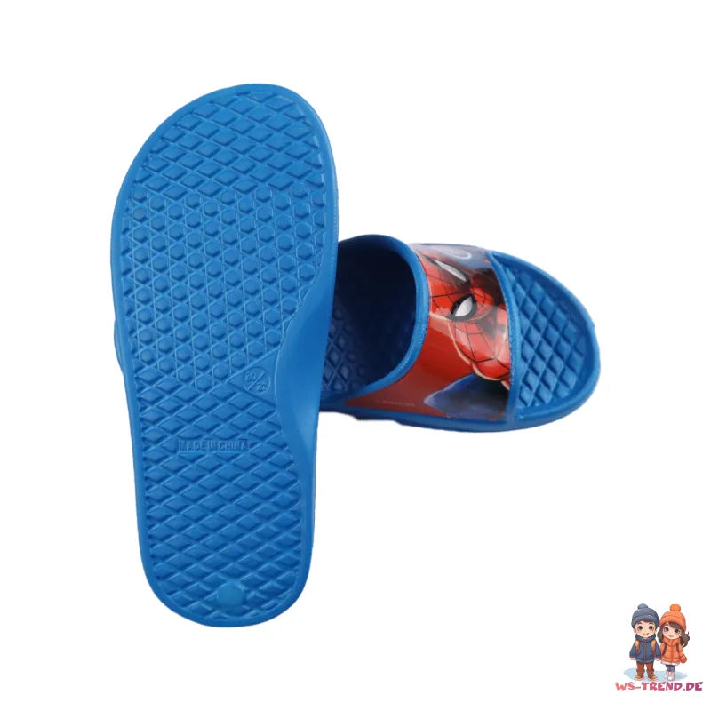 Marvel Spiderman Kinder Badelatschen Sandalen - WS-Trend.de Schuhe Rot Blau Gr. 24 bis 31