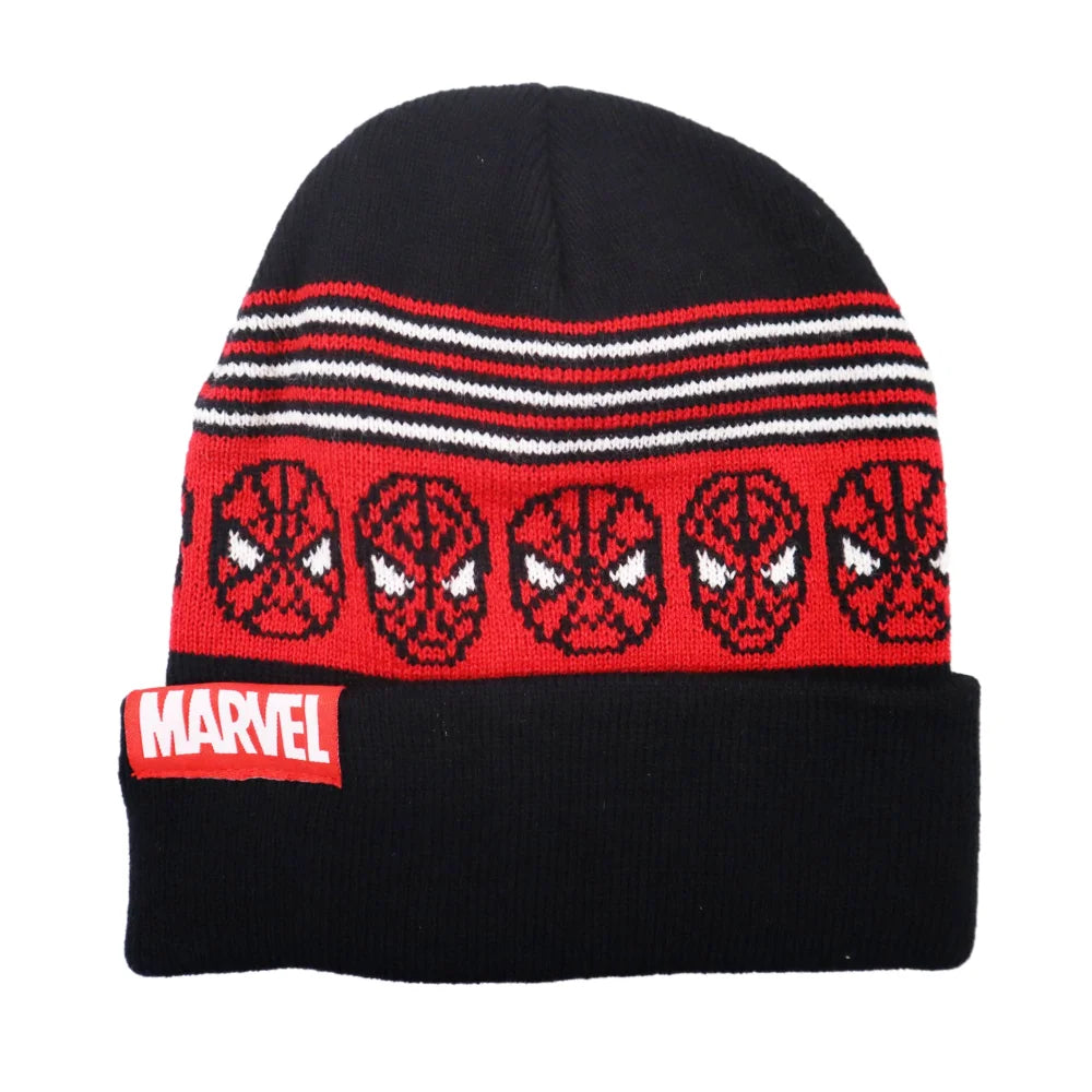 Marvel Spiderman - Kinder Herbst Wintermütze plus Handschuhe - WS-Trend.de Jungen 52 54 Rot