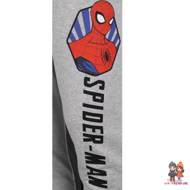 Marvel Spiderman Kinder Jogginghose - WS-Trend.de Jungen Sporthose Hose 104-134 Blau Grau