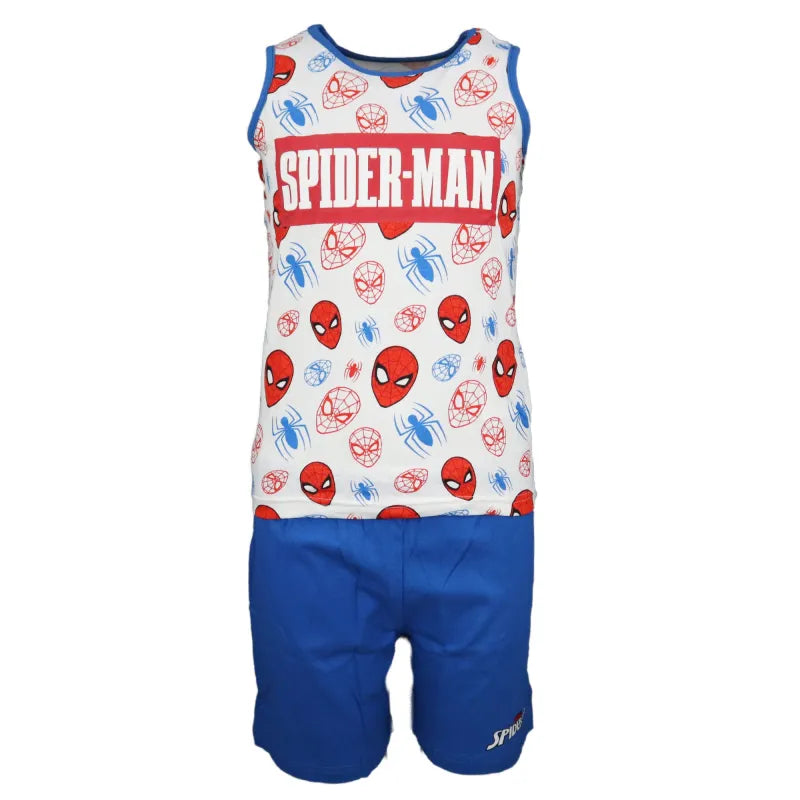 Marvel Spiderman Kinder Schlafanzug Pyjama kurz - WS-Trend.de Nachtwäsche 98-128 baumwolle