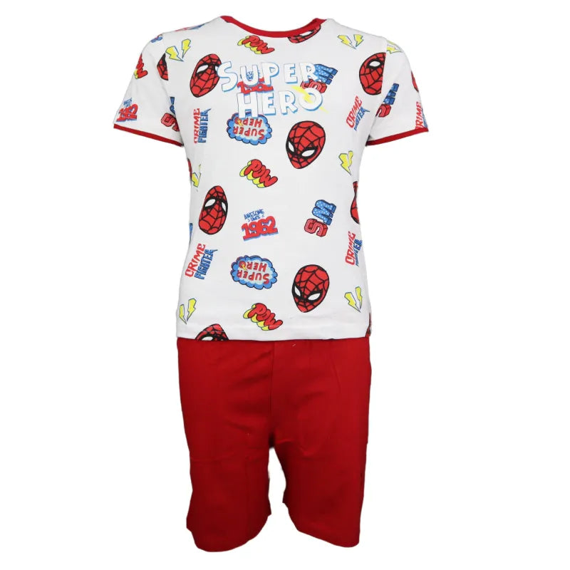 Marvel Spiderman Kinder Schlafanzug Pyjama kurz - WS-Trend.de Nachtwäsche 104 - 134 baumwolle