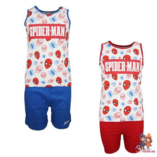 Marvel Spiderman Kinder Schlafanzug Pyjama kurz - WS-Trend.de Nachtwäsche 98-128 baumwolle