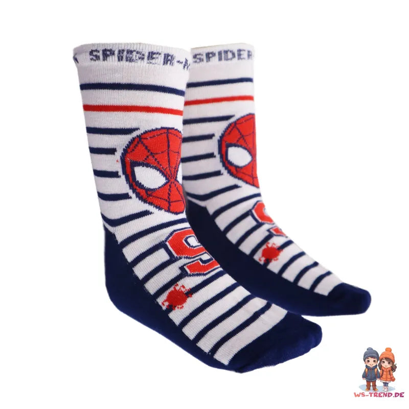 Marvel Spiderman lange Kinder Socken 2er Pack - WS-Trend.de Sneaker Gr. 23 bis 34 für Jungen
