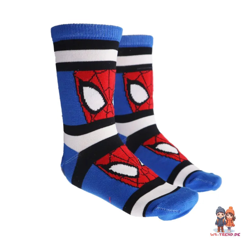 Marvel Spiderman lange Kinder Socken 2er Pack - WS-Trend.de Sneaker Gr. 23 bis 34 für Jungen