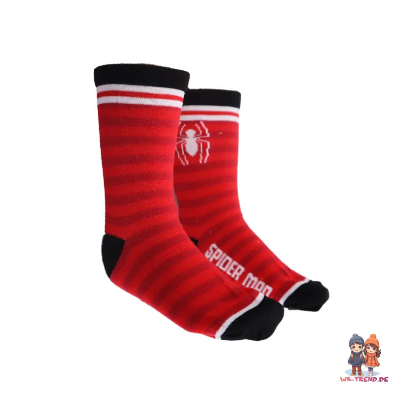 Marvel Spiderman lange Kinder Socken 2er Pack - WS-Trend.de Sneaker Gr. 23 bis 34 für Jungen