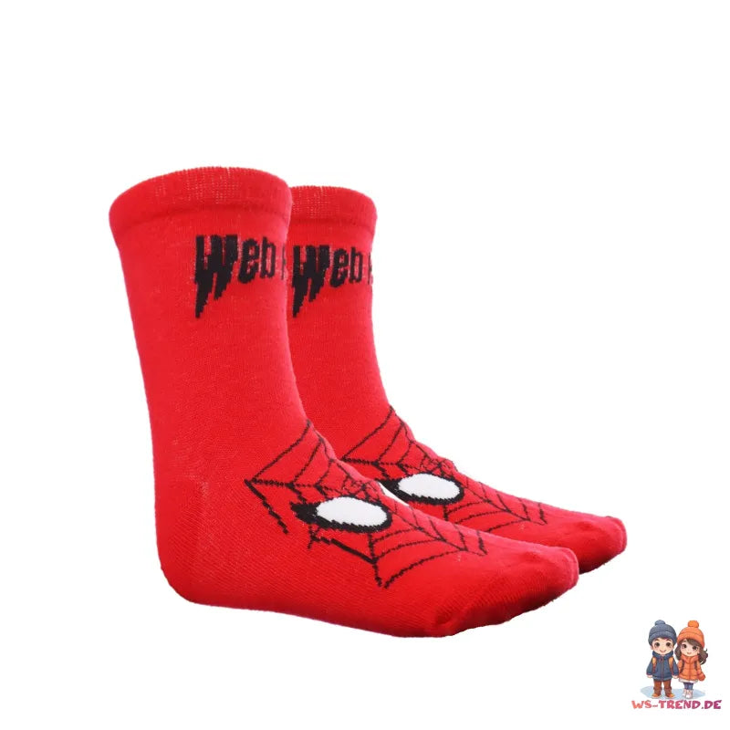 Marvel Spiderman Sneaker Socken 3er Pack - WS-Trend.de Kinder Gr. 23 bis 34 für Jungen
