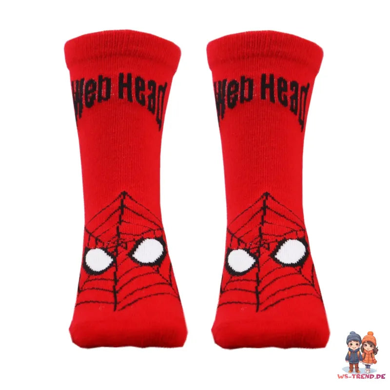 Marvel Spiderman Sneaker Socken 3er Pack - WS-Trend.de Kinder Gr. 23 bis 34 für Jungen