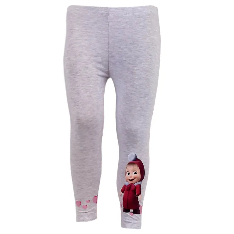 Mascha und der Bär Kinder Leggings Gr. 98-128 - WS-Trend.de Mädchen blau Grau 98 - 128 cm