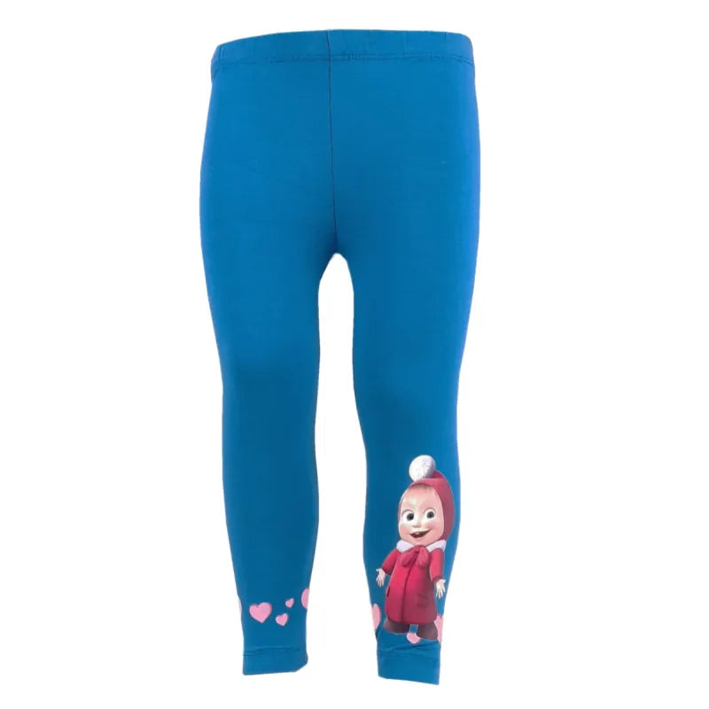 Mascha und der Bär Kinder Leggings Gr. 98-128 - WS-Trend.de Mädchen blau Grau 98 - 128 cm