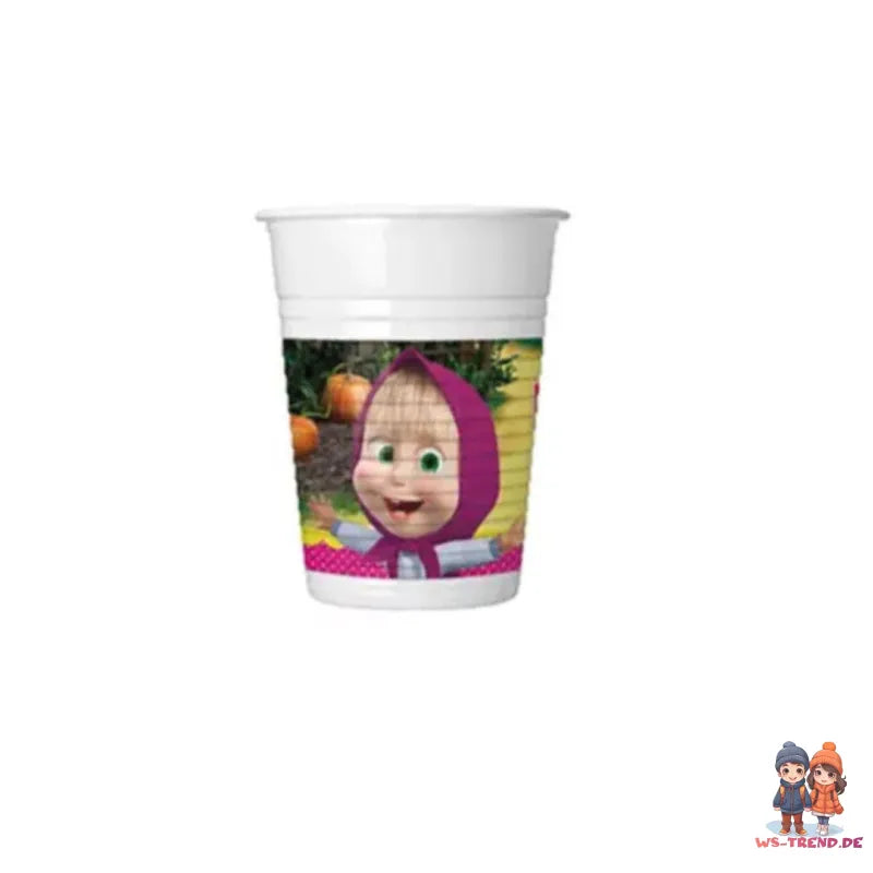 Mascha und der Bär Partyset Deko Set 36tlg. - WS-Trend.de Geburtstag 36tlg.Geschirr