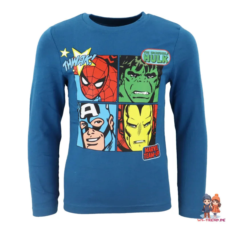 Marvel Avengers Kinder langarm Schlafanzug Pyjama - WS-Trend.de Jungen lang Sleepwear 104-134