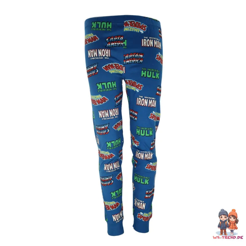 Marvel Avengers Kinder langarm Schlafanzug Pyjama - WS-Trend.de Jungen lang Sleepwear 104-134