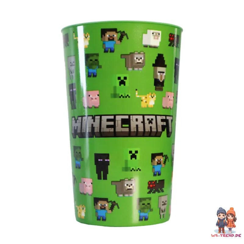 Minecraft Creeper Kinder Geschirr Set Teller Schüssel Becher - WS-Trend.de Geschirr-Set 3 teilig Alex Steve