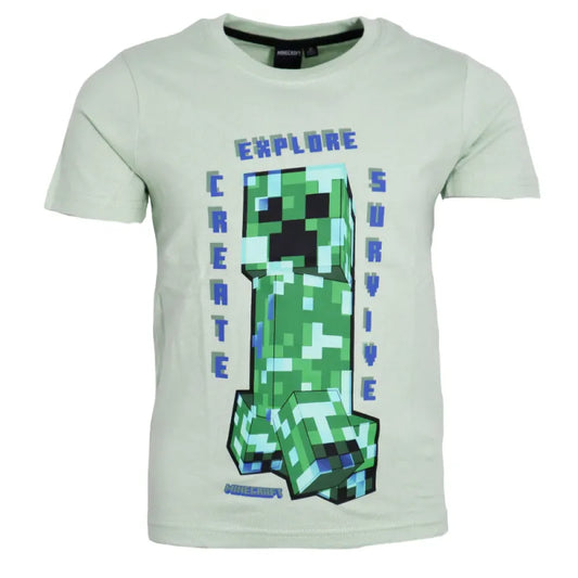 Minecraft Gamer Creeper Kinder kurzarm T-Shirt - WS-Trend.de Kurzarm Shirt Baumwolle 116 bis 152