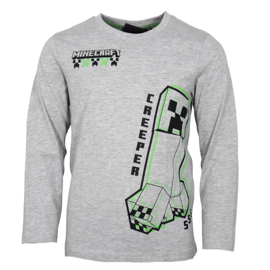 Minecraft Creeper Gamer Kinder Jungen Langarmshirt Shirt - WS-Trend.de 116-152 100% Baumwolle