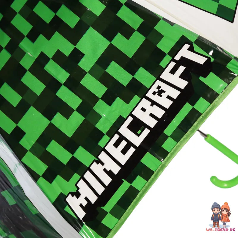 Minecraft Creeper Kinder Regenschirm Stabregenschirm Schirm D 70 cm - WS-Trend.de