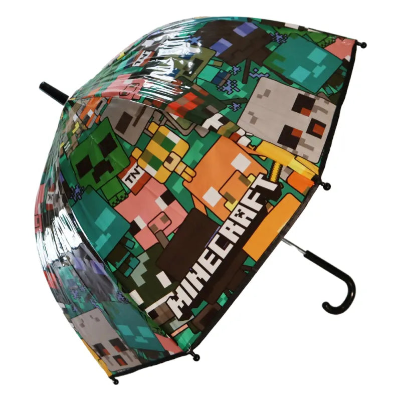 Minecraft Gamer Kinder Regenschirm Stabregenschirm Schirm D 70 cm - WS-Trend.de