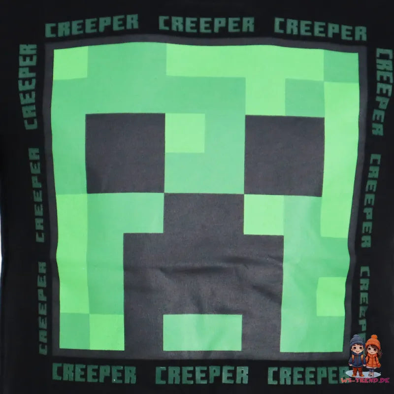 Minecraft Gamer Creeper Kinder kurzarm T-Shirt - WS-Trend.de Kurzarm Shirt Baumwolle 116 bis 152