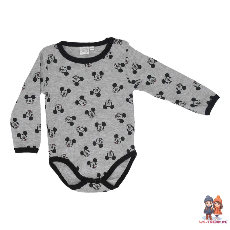 Disney Mickey Maus Baby 2er Pack langarm Body Strampler - WS-Trend.de Gr. 62 - 92