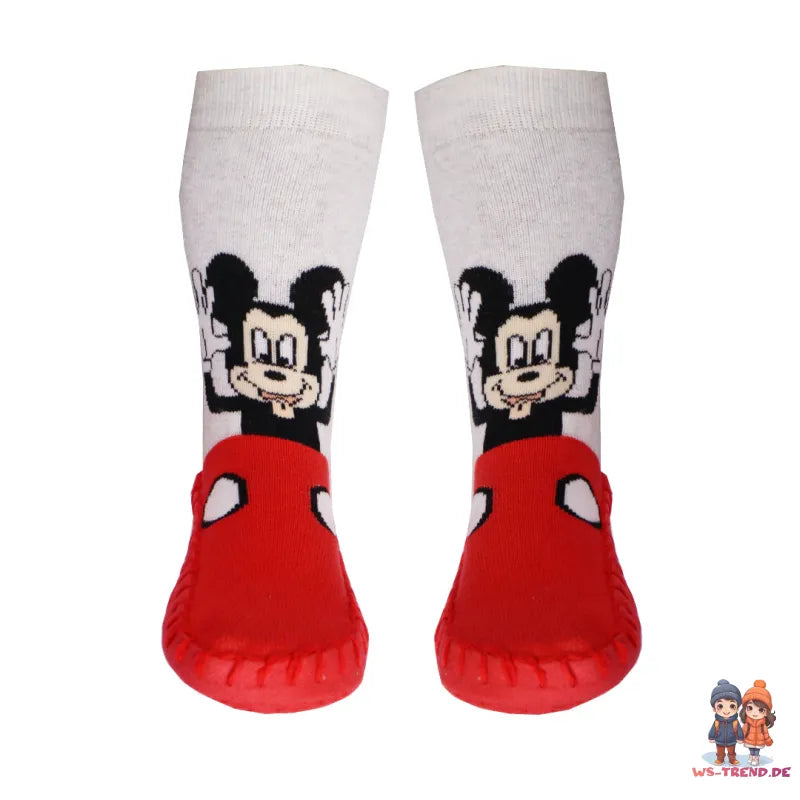 Disney Mickey Maus Kinder Stopper Socken - WS-Trend.de Jungen antirutsch lange Stoppersocken 23 - 28