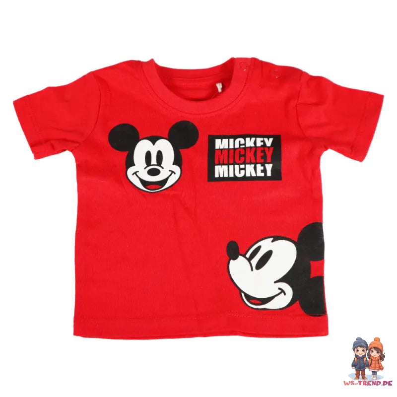 Disney Mickey Maus Baby Kurzarm Shirt und Shorts - WS-Trend.de kurzarm T-Shirt Gr. 62 - 86 für Jungen
