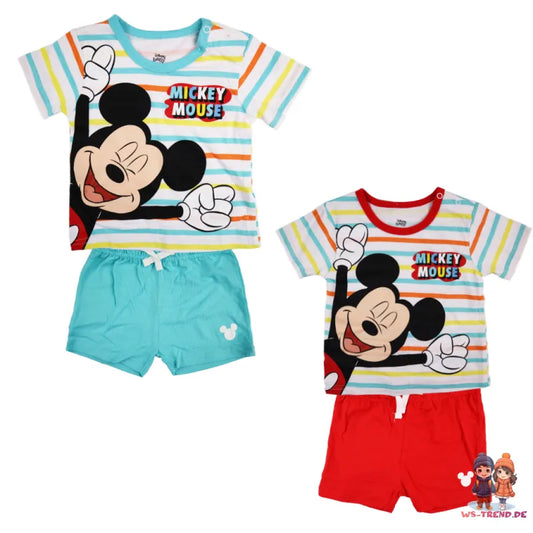 Disney Mickey Maus Baby Kurzarm Shirt und Shorts - WS-Trend.de kurzarm T-Shirt Gr. 62-86 für Jungen