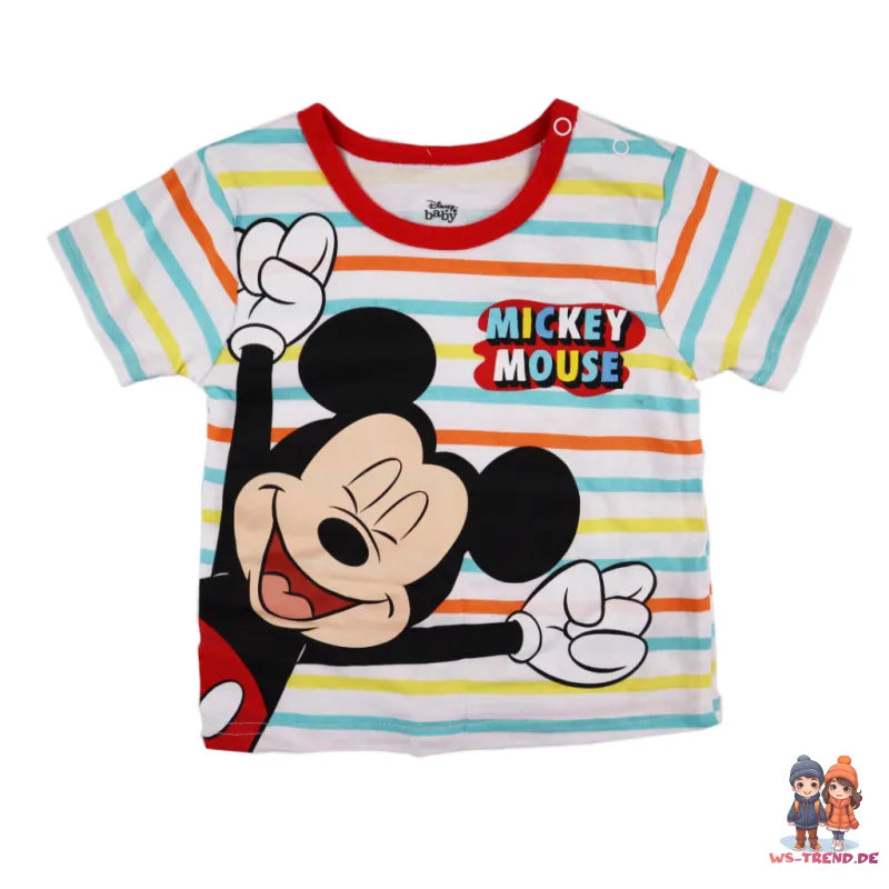 Disney Mickey Maus Baby Kurzarm Shirt und Shorts - WS-Trend.de kurzarm T-Shirt Gr. 62-86 für Jungen