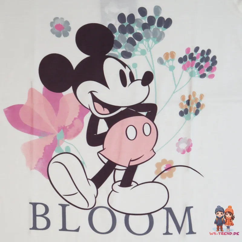 Disney Mickey Maus Damen kurzarm Schlafshirt Pyjama Oberteil - WS-Trend.de S-XL Baumwolle