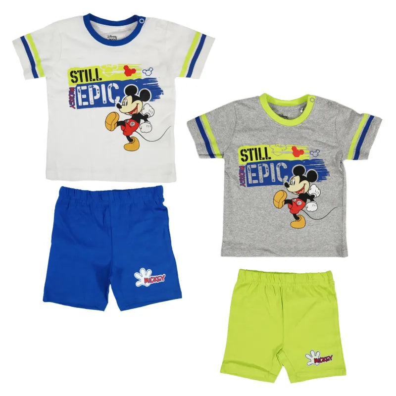 Disney Mickey Maus Baby Kurzarm Shirt und Shorts WS Trend.de kurzarm T Gr. 62 86 für Jungen