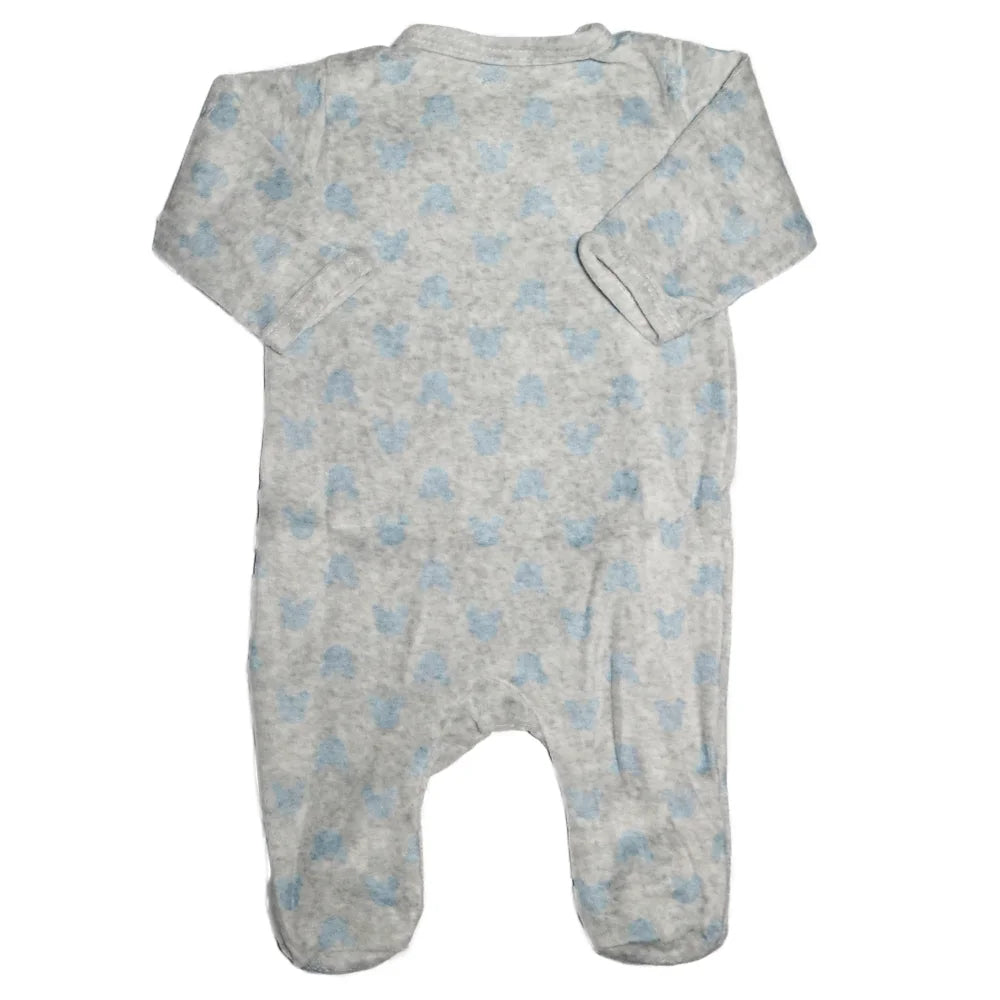 Disney Mickey Maus Baby Velours langarm Strampler Einteiler - WS-Trend.de Kleinkind Velour Body Gr. 62 - 92