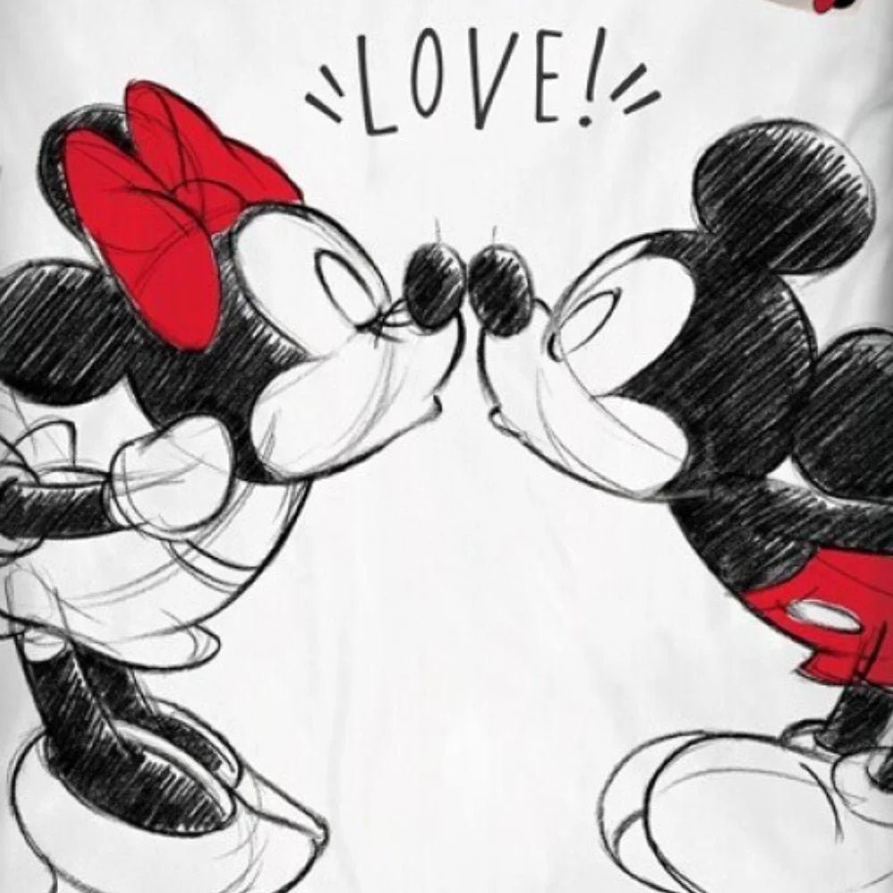 Disney Minnie Mickey Maus Kinder Bettwäsche Set 135-140x200 65x65 Bio Baumwolle - WS-Trend.de