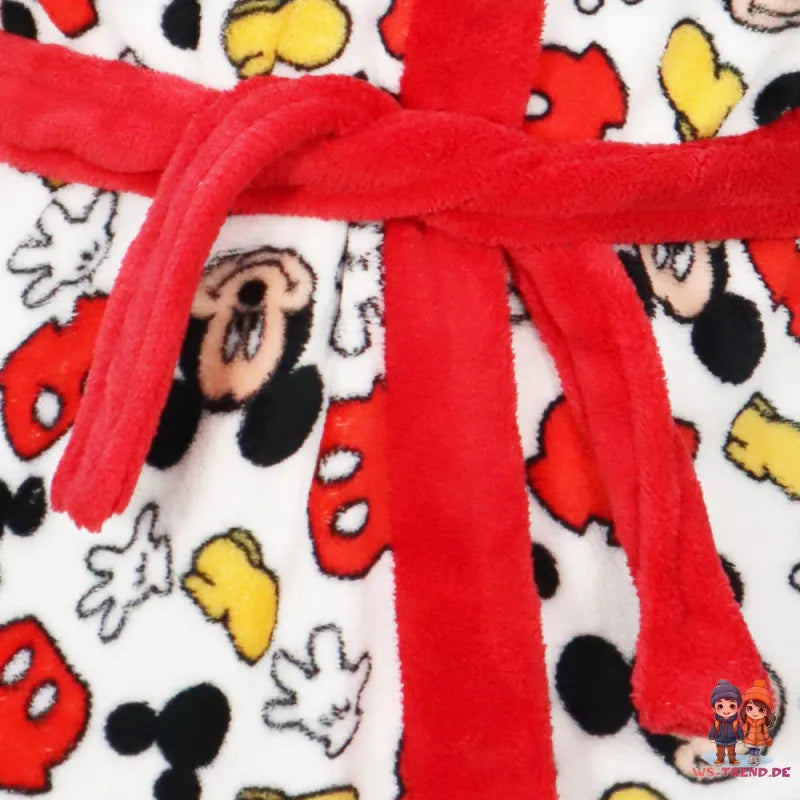 Disney Mickey Maus Kinder Mikrofaser Hausmantel Bademantel - WS-Trend.de Jungen Coral Fleece mit Kapuze Gr. 98 - 128