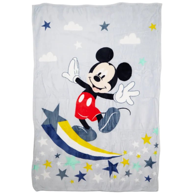 Disney Mickey Maus Kinder Flanell Wohndecke warme Kuscheldecke 110x150 cm - WS-Trend.de