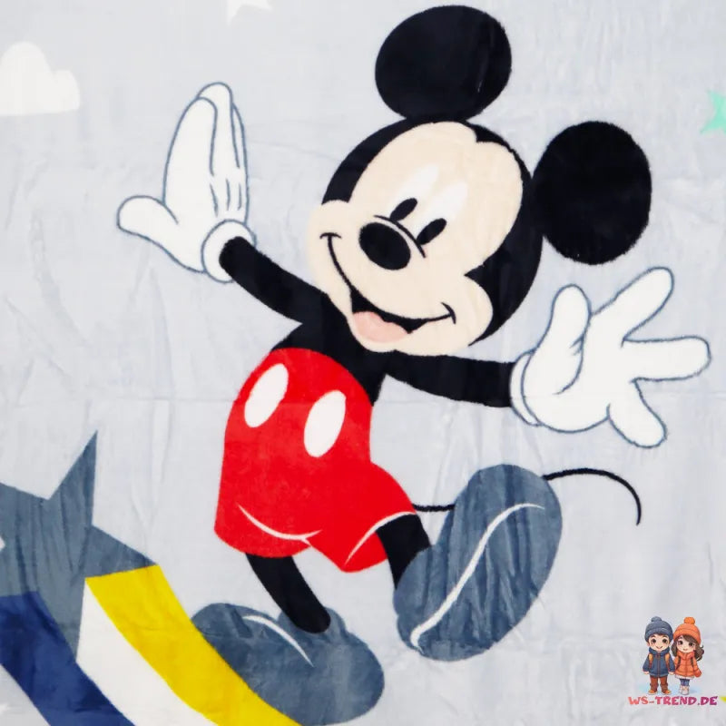 Disney Mickey Maus Kinder Flanell Wohndecke warme Kuscheldecke 110x150 cm - WS-Trend.de