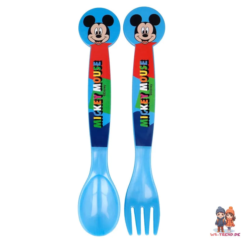 Mickey Maus 4 teiliges Set Lunchbox mit Trinkbecher und Besteck - WS-Trend.de